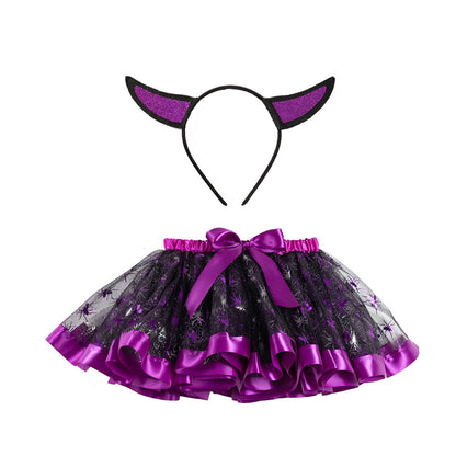 Children's Halloween skirt & Headband set