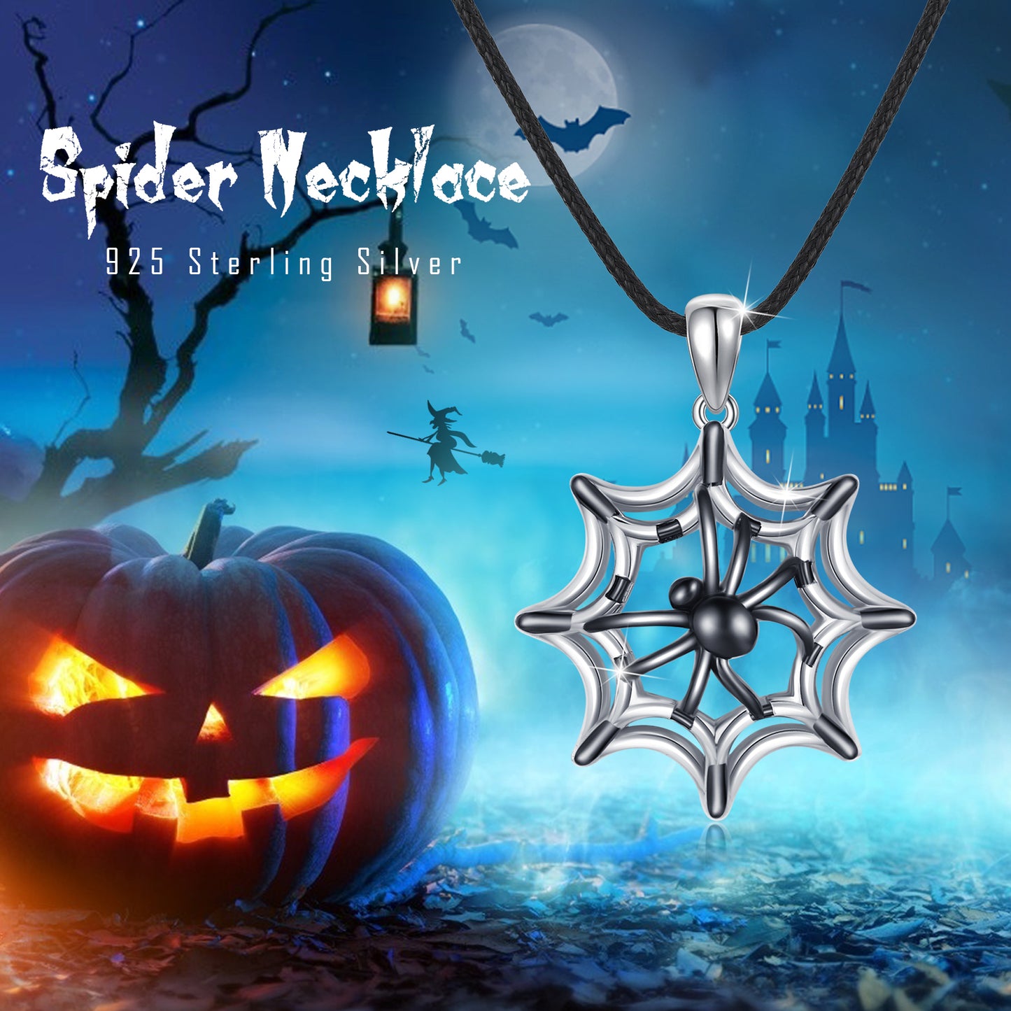 Spider web necklace