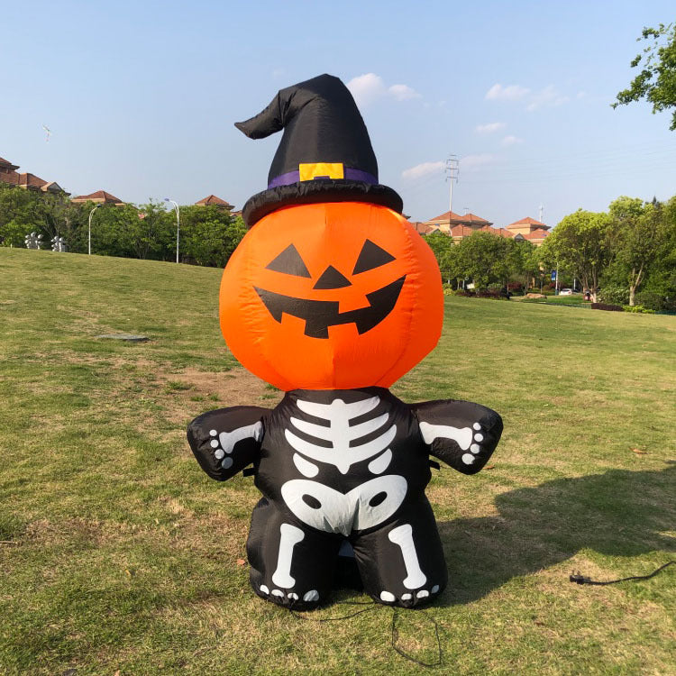 Pumpkin head spooky inflatable decor