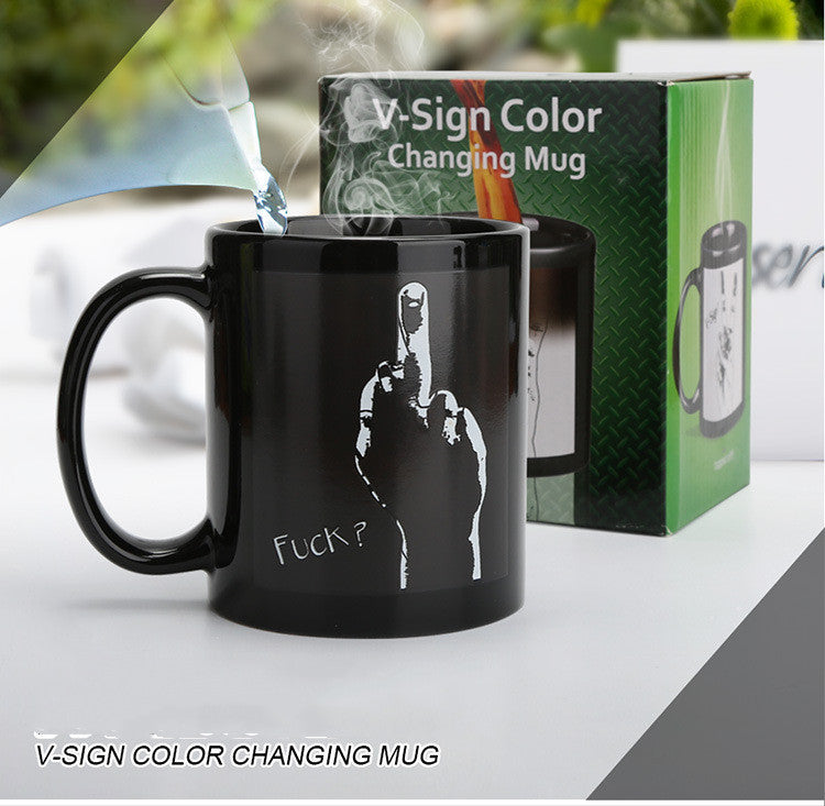 Heat color changing halloween mug