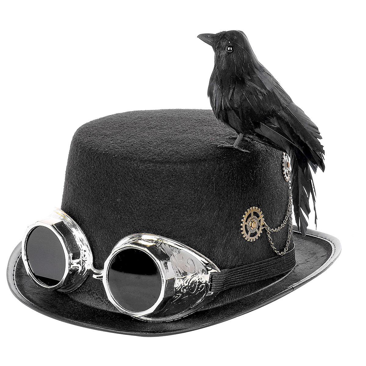 Steampunk crow hat