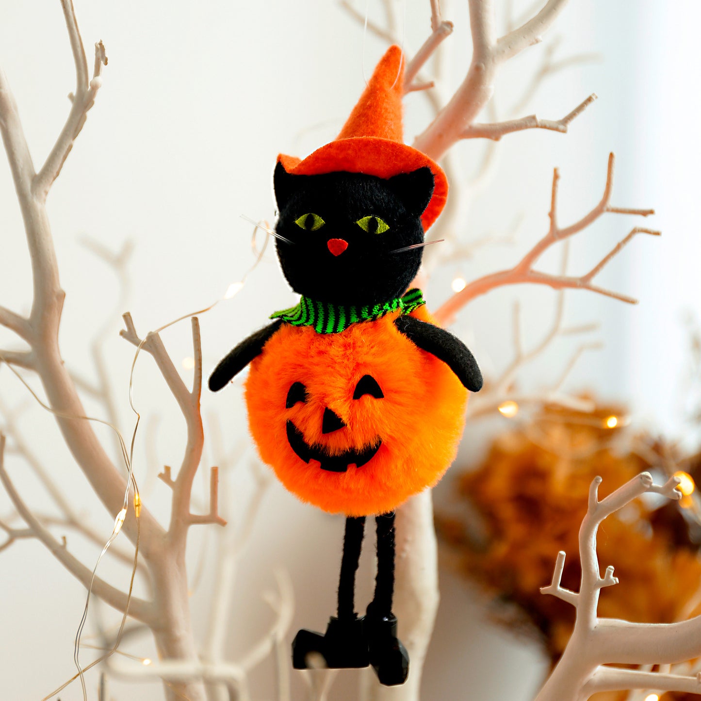 Pumpkin Witch Ornaments Broom Haunted House Decoration Props Decorations