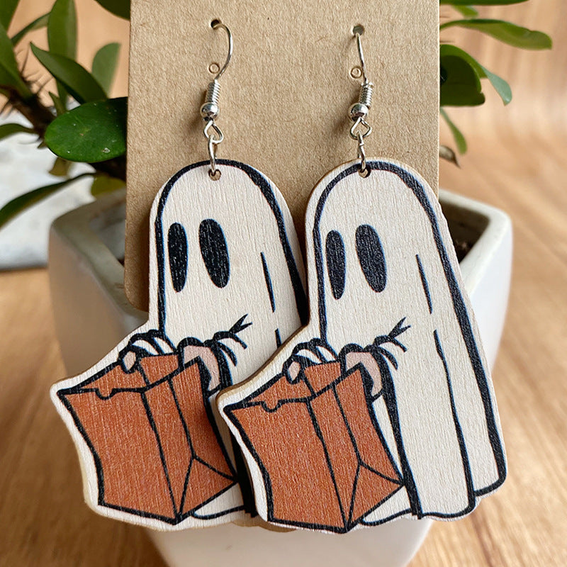 Ghost+ Halloween Earrings