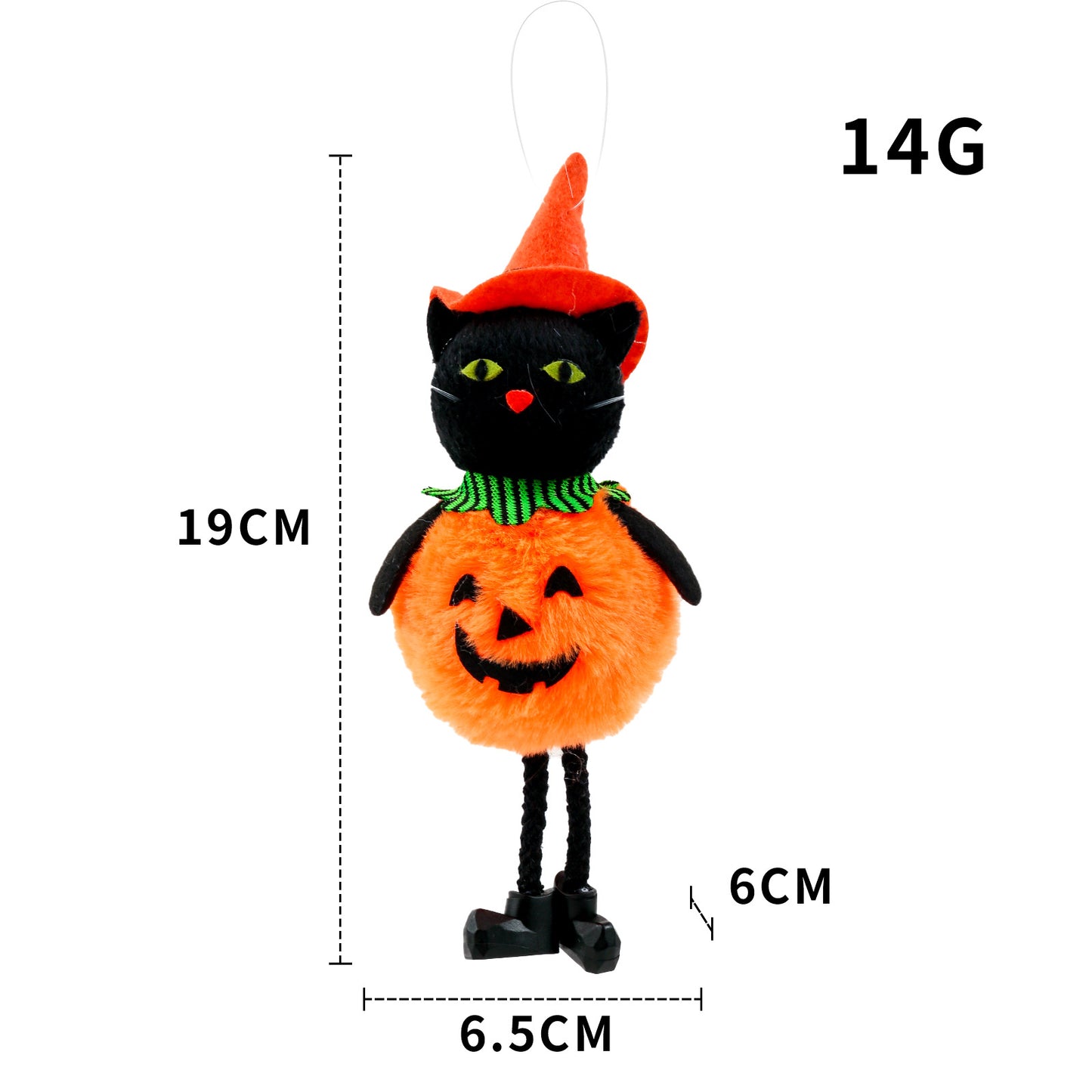 Pumpkin Witch Ornaments Broom Haunted House Decoration Props Decorations