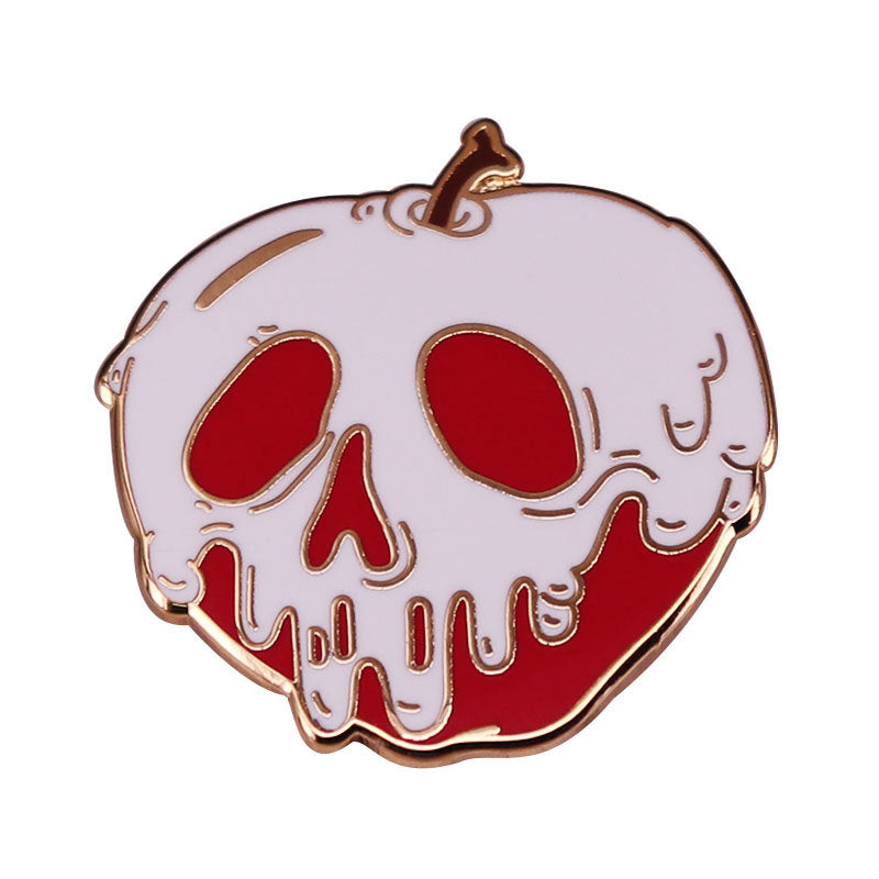 Skull Face Poison Apple Pin