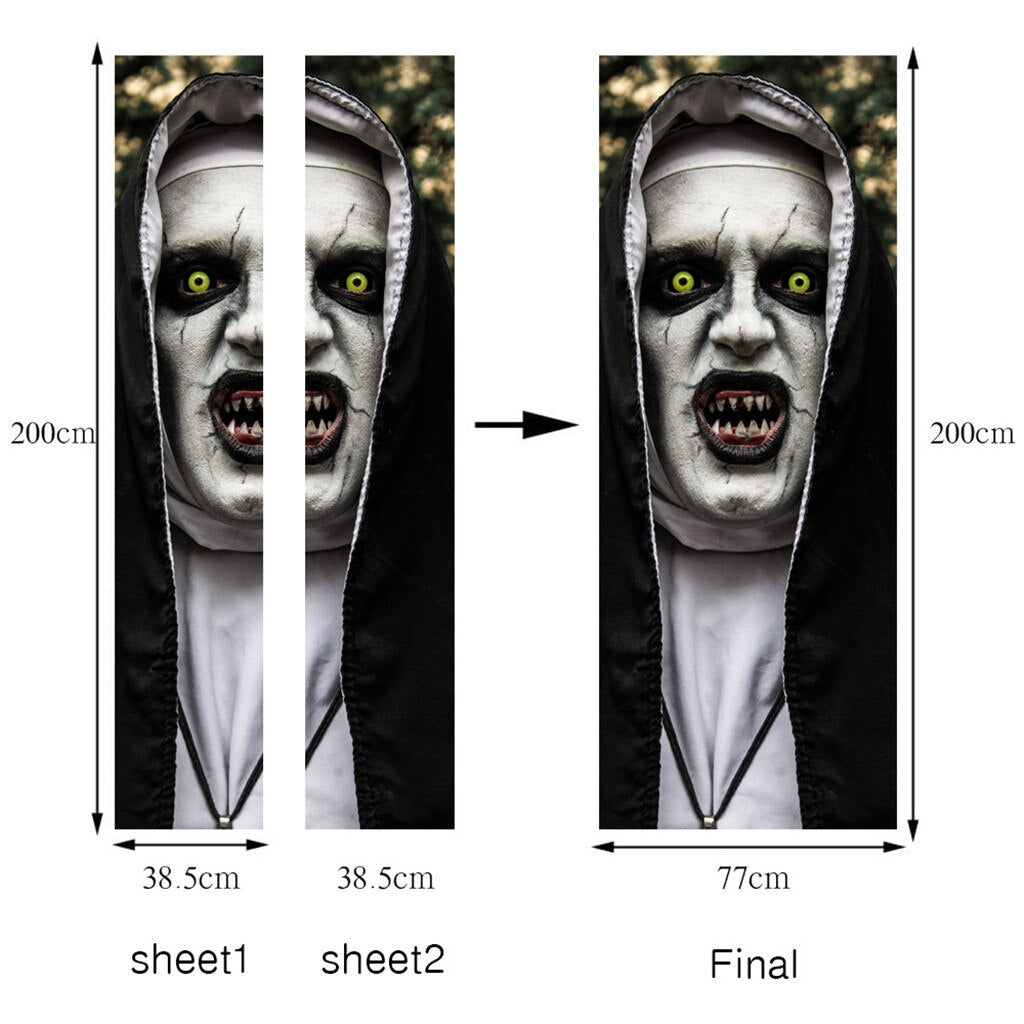 "The Nun" Horror Door Sticker