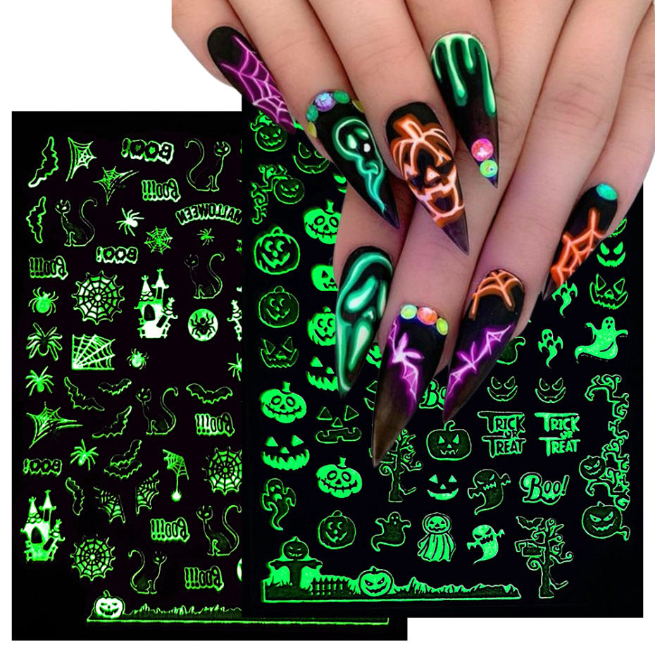 Glow in the dark nail sticker