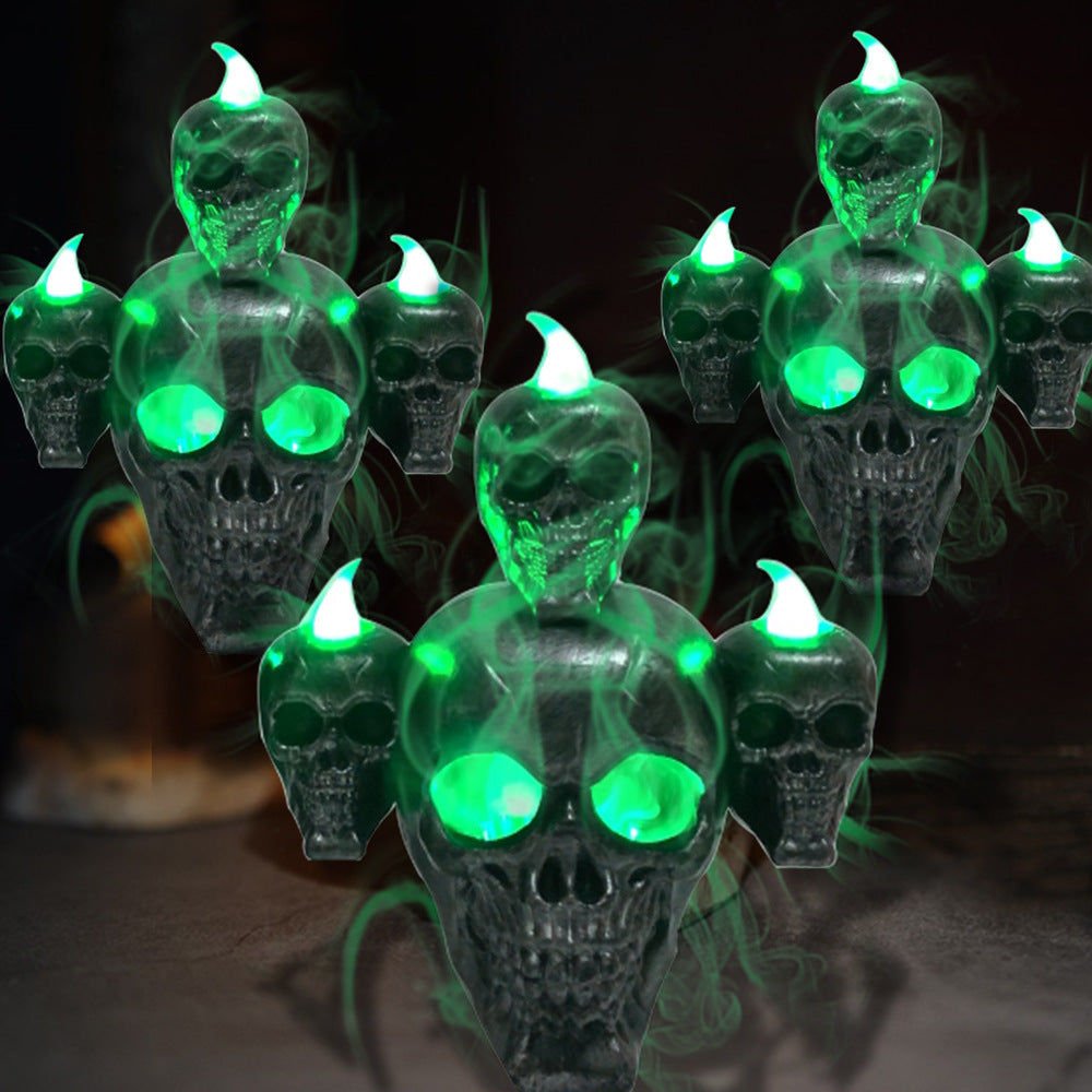 Skull with Lights Halloween Decoration